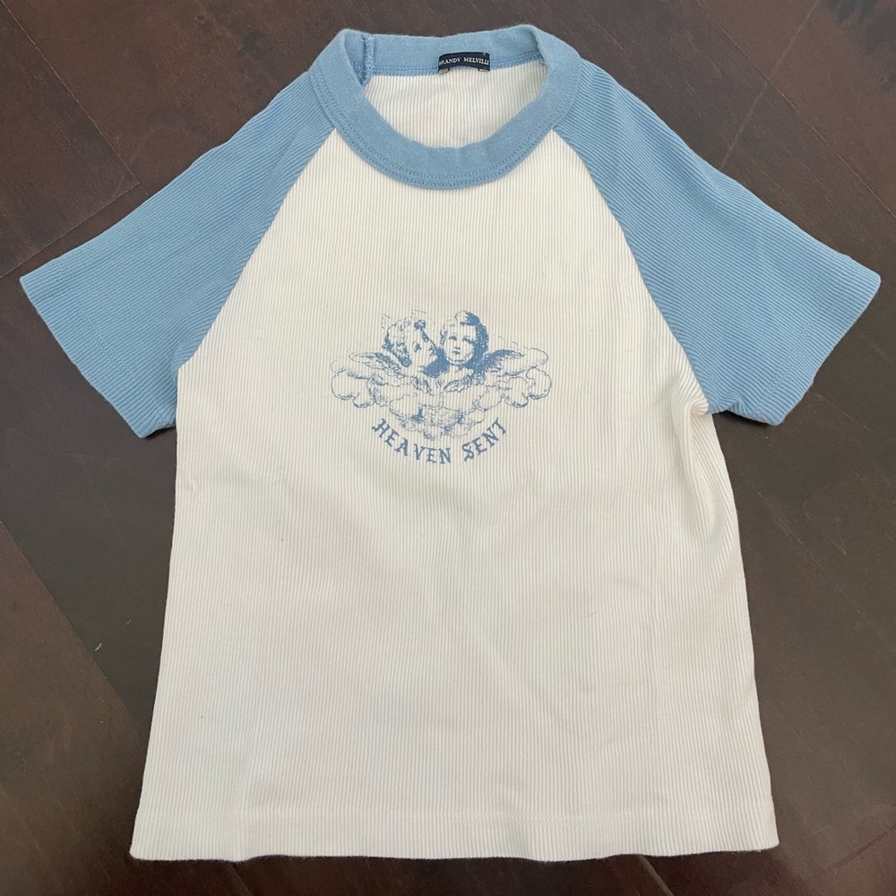 Brandy Melville Bella Heaven Sent Baby Tee Top